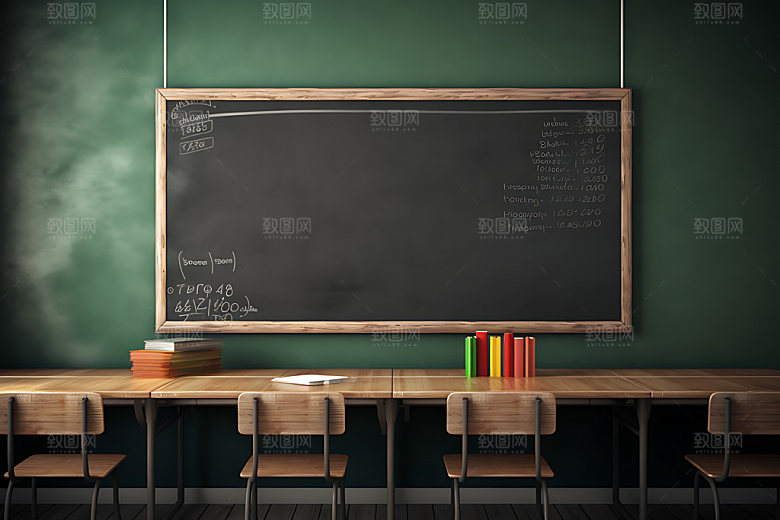 学校教室教学空间校园生活摄影图