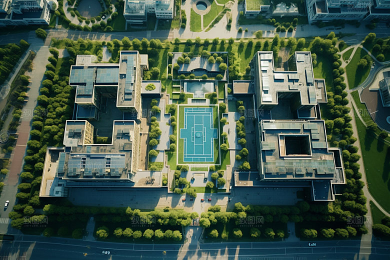教学楼高清大学效果图