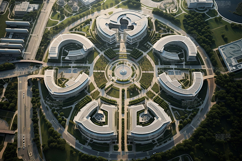 教学楼校园上学效果图