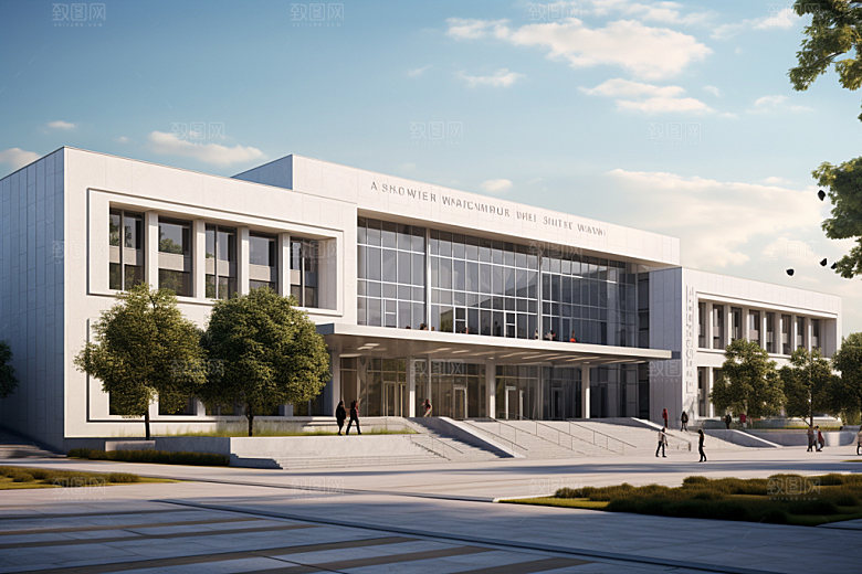 教学楼建筑高清效果图