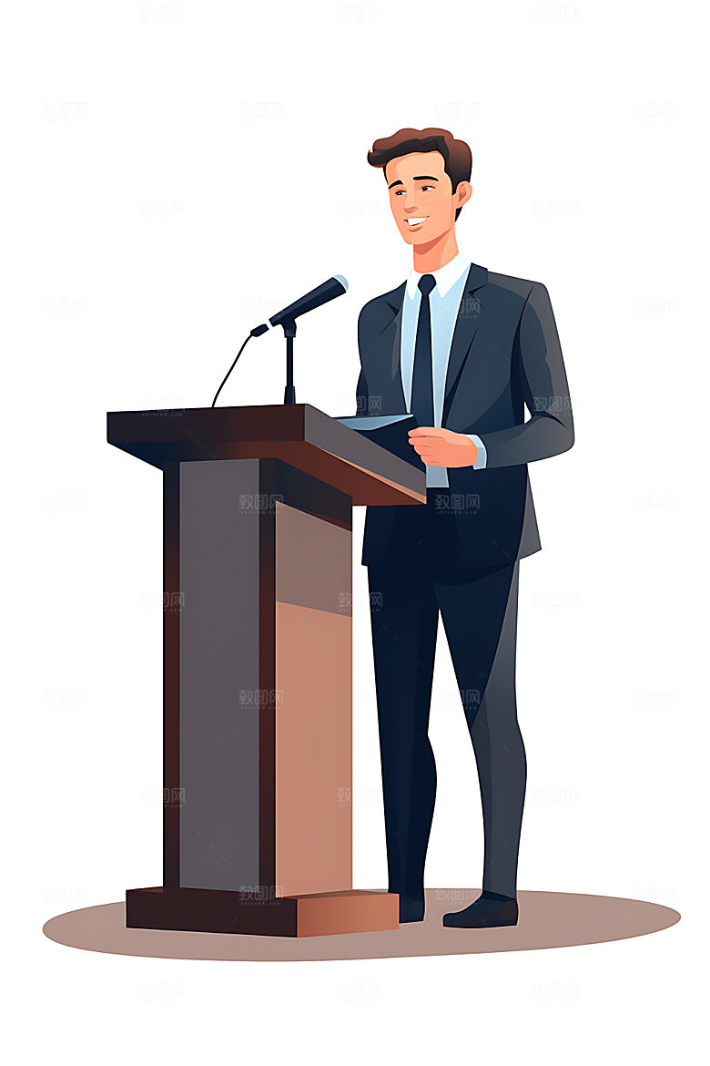 演讲演说讲座插画