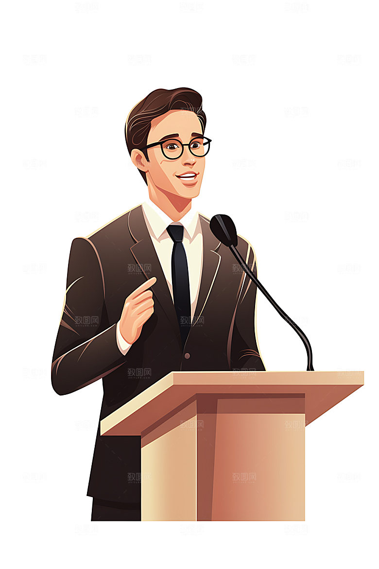 演讲讲座商业插画