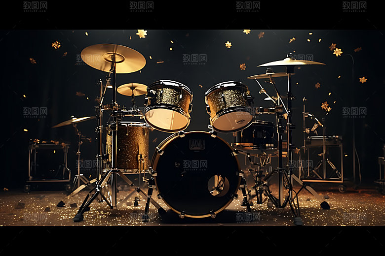 架子鼓表演摇滚摄影图