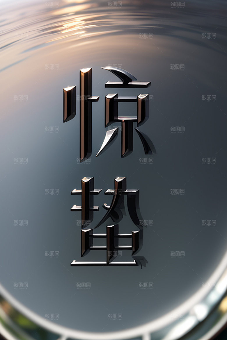 二十四节气书法中国风艺术字