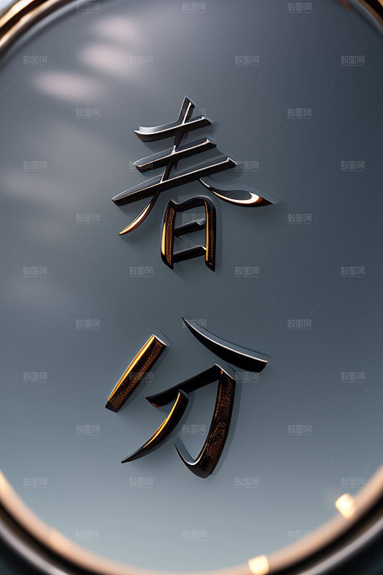 二十四节气中式风格中国风艺术字