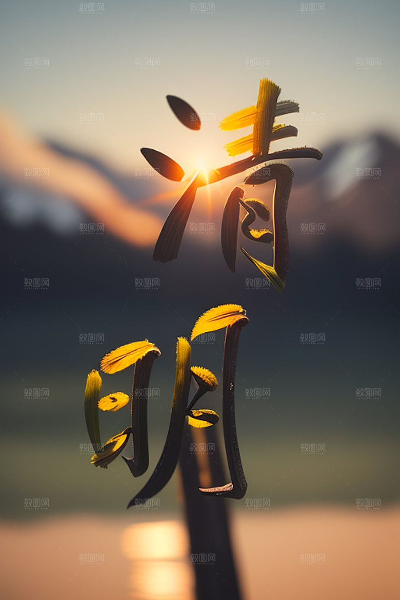 二十四节气立体字创意艺术字