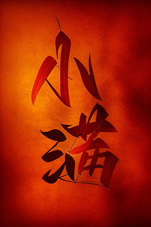 二十四节气创意中国风艺术字