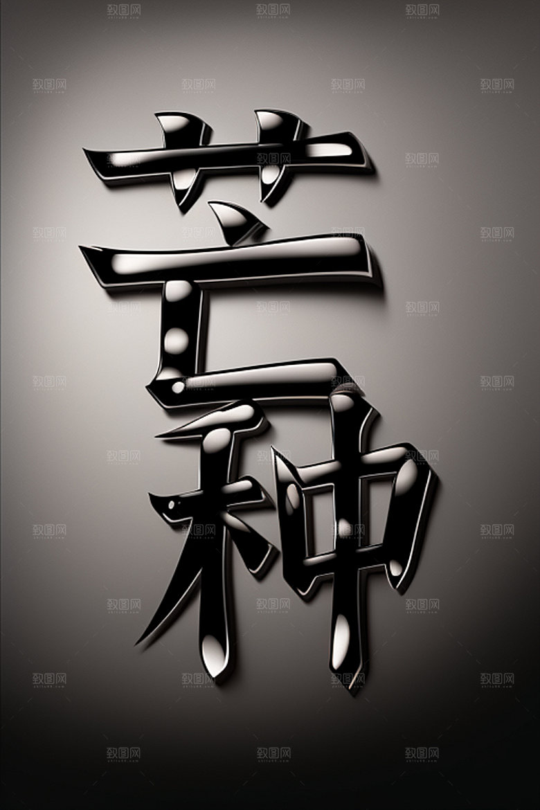 二十四节气书法立体字艺术字