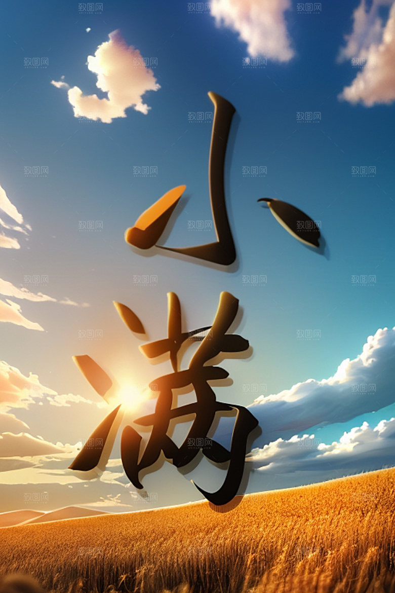 二十四节气书法中式风格艺术字