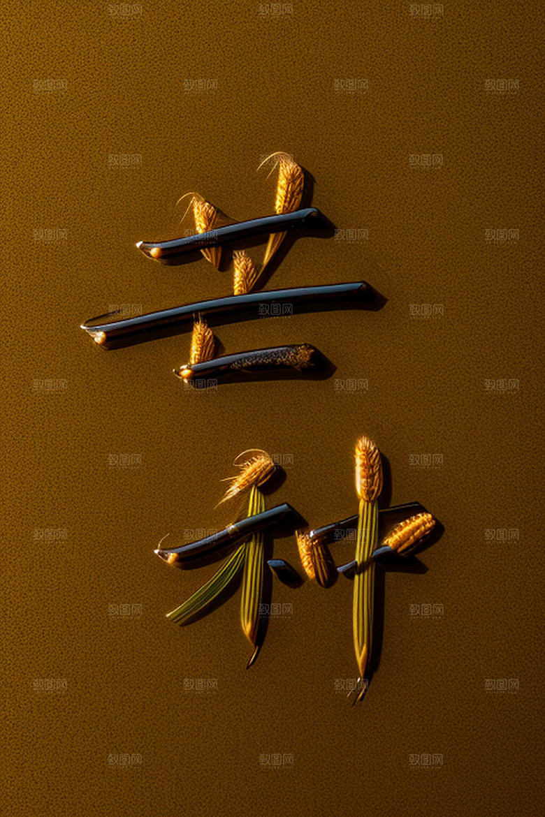 二十四节气书法创意艺术字