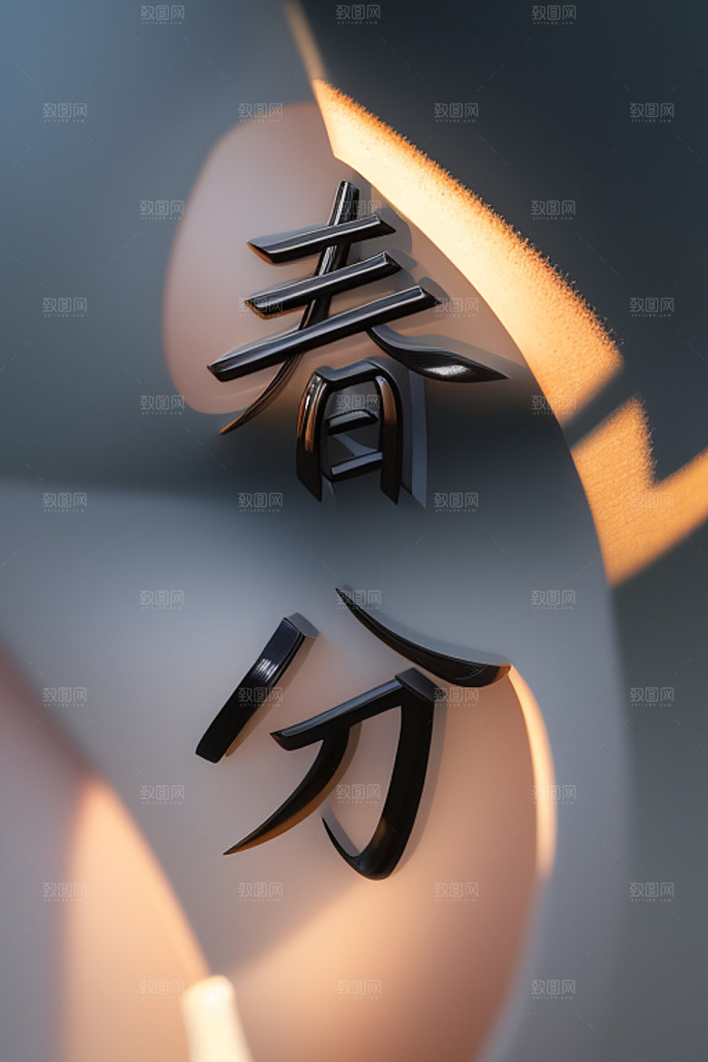 二十四节气创意中式风格艺术字