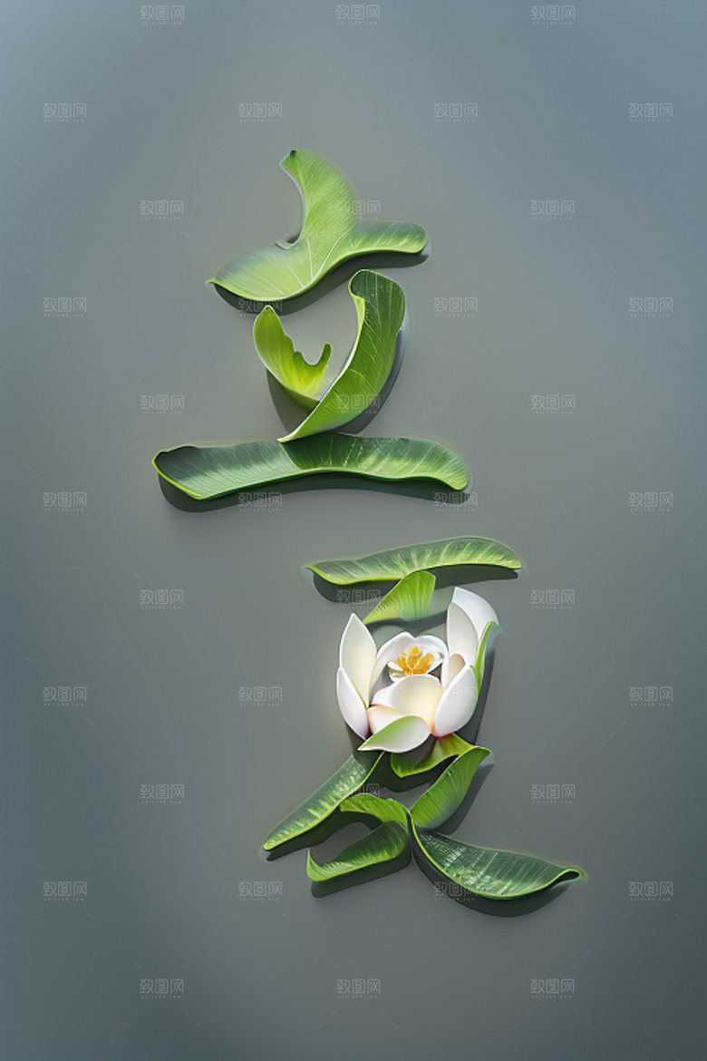 二十四节气3D中式风格艺术字