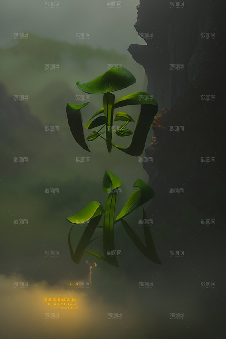 二十四节气中国风书法艺术字