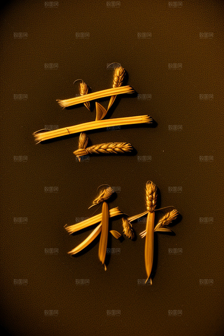 二十四节气中式风格创意艺术字