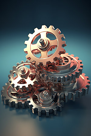 机械齿轮企业文化工业素材