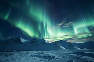 极光自然极地摄影图