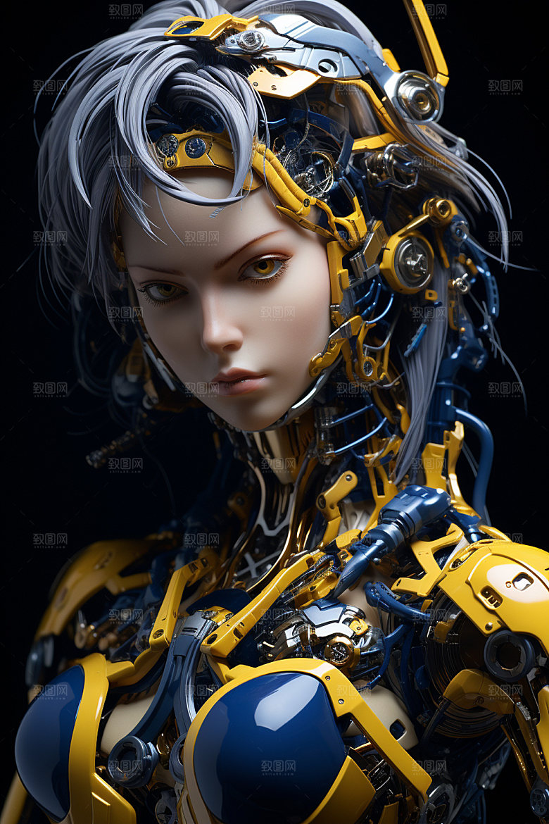 机甲少女科幻生化科技模型
