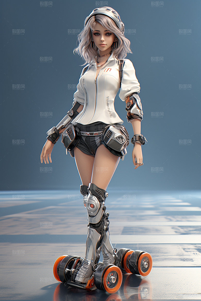 机甲少女3D机械模型