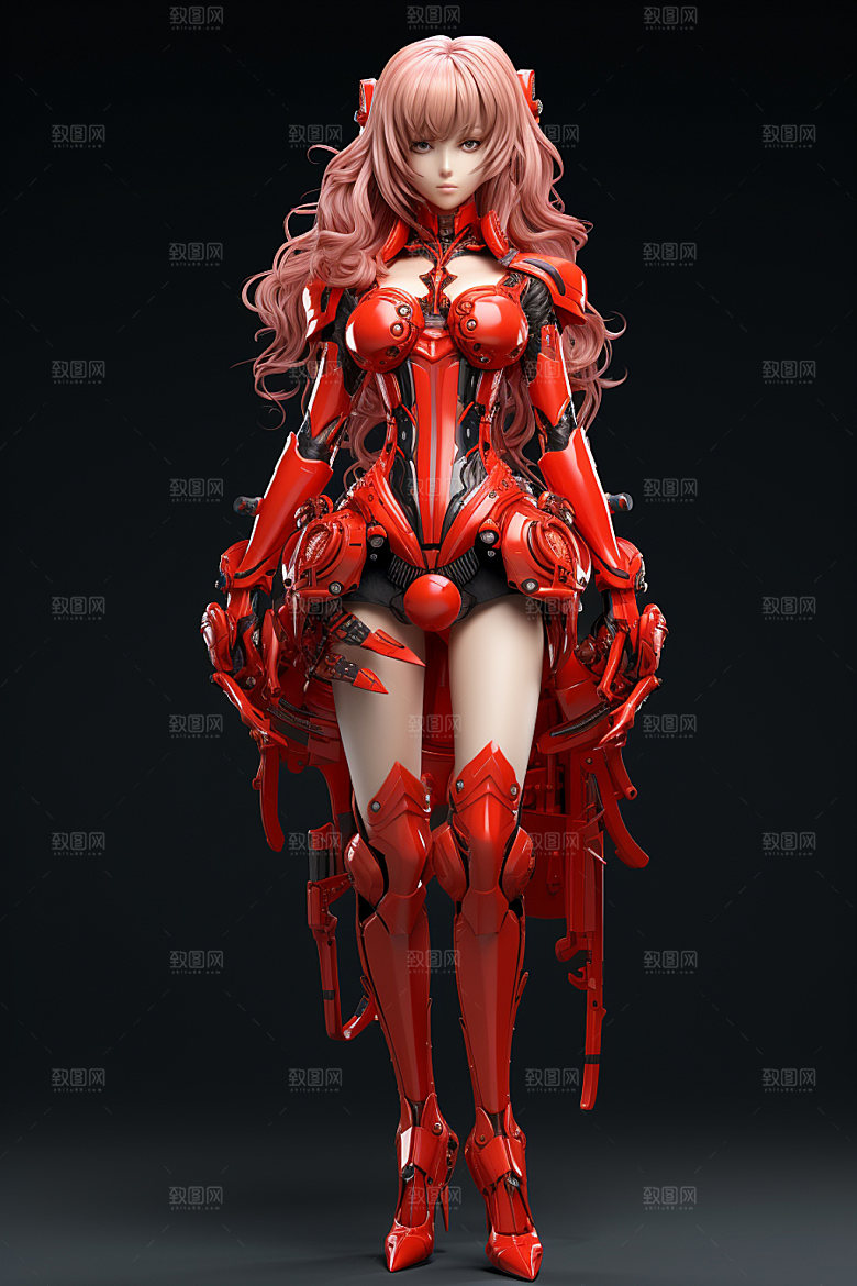 机甲少女人物未来模型