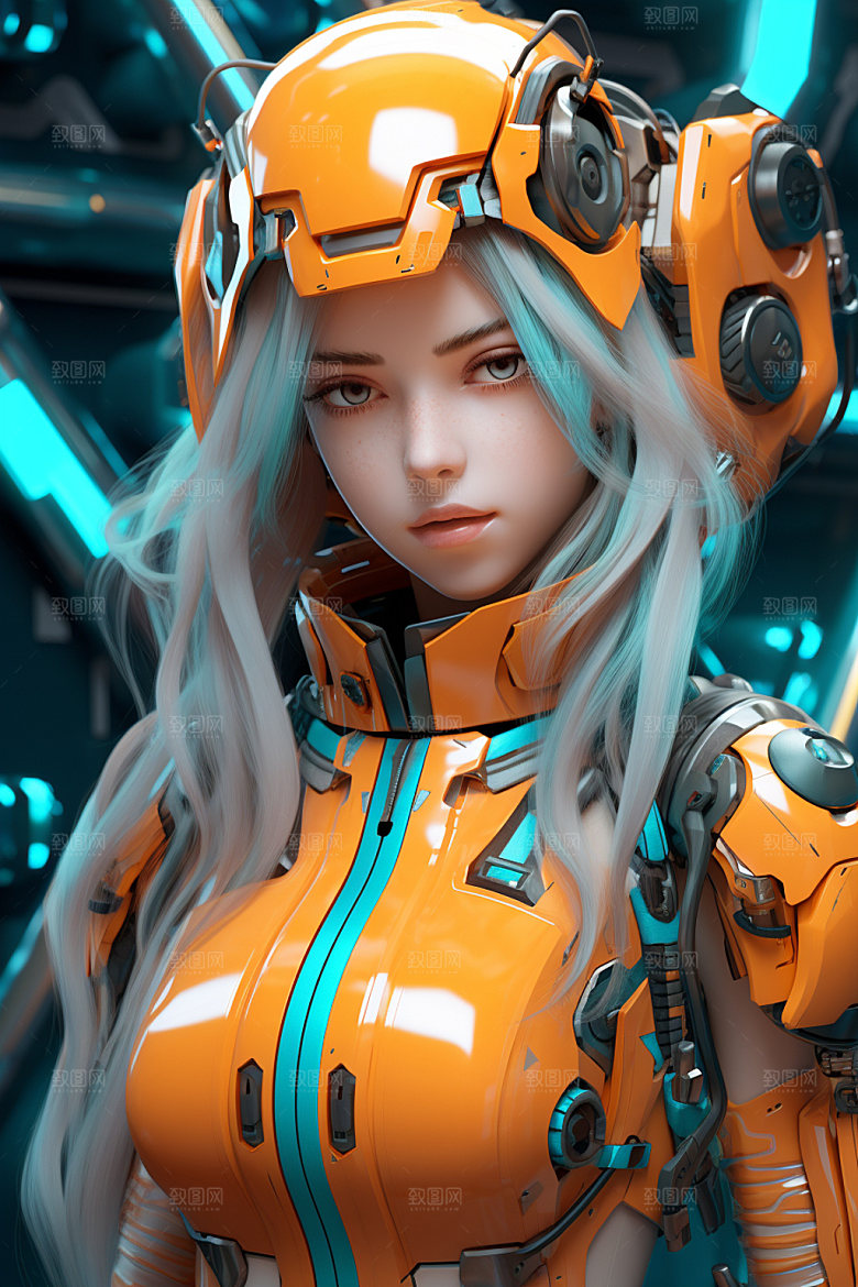 机甲少女科学3D模型