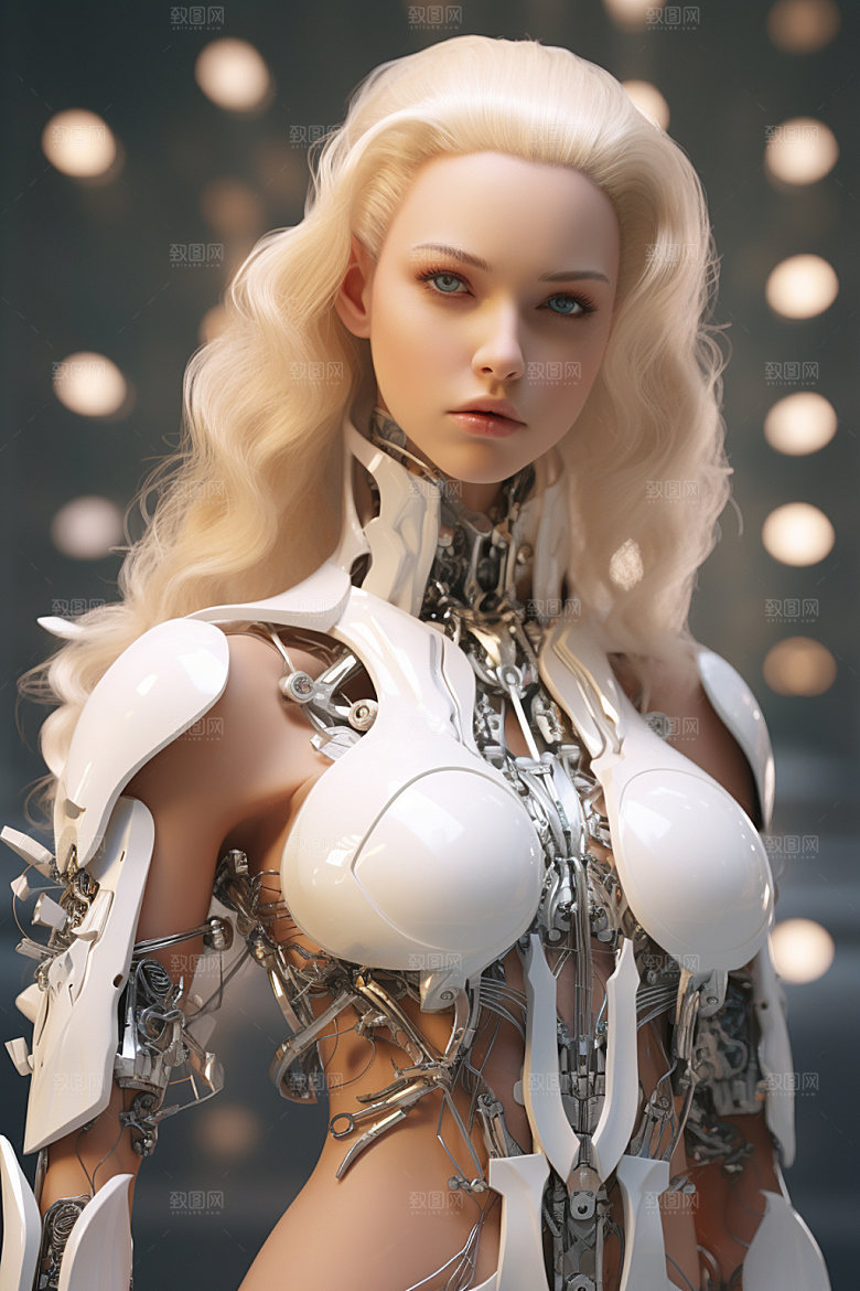 机甲少女人物3D模型