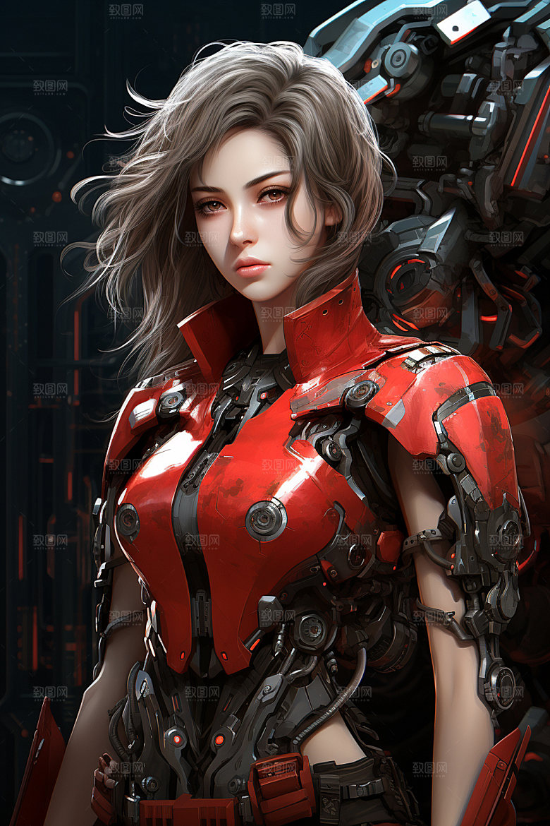 机甲少女科学战士模型