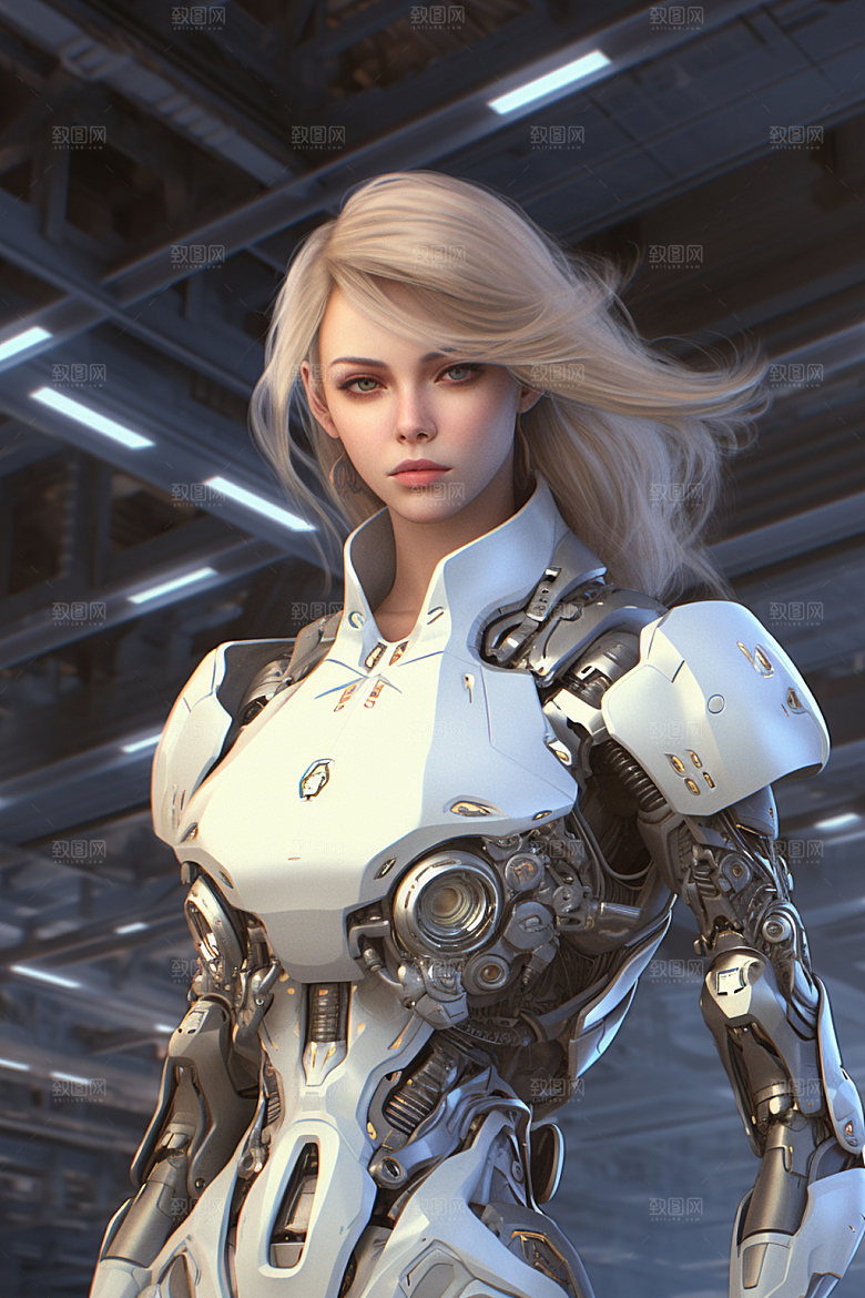 机甲少女科学战士模型