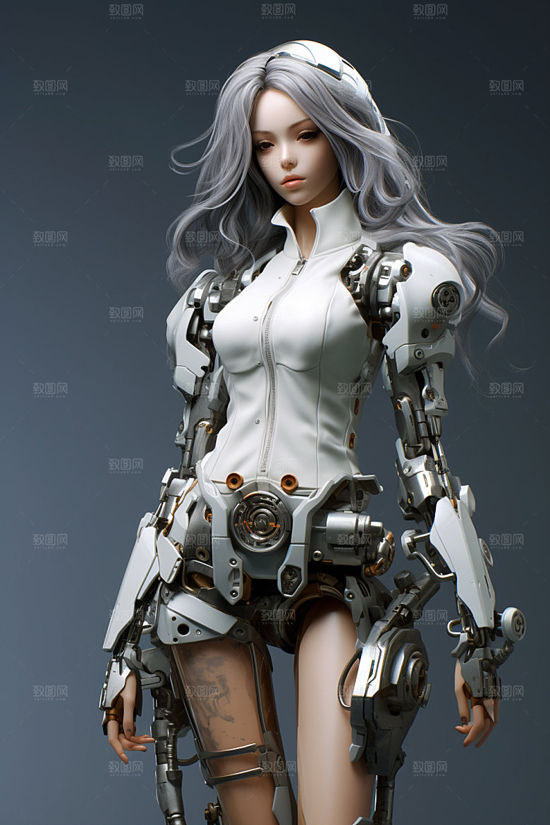 机甲少女战士幻想模型