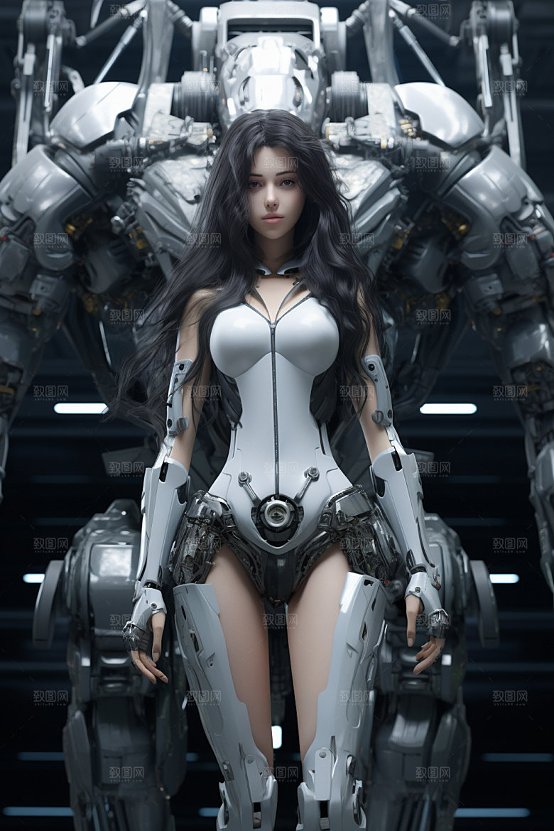 机甲少女战士生化科技模型