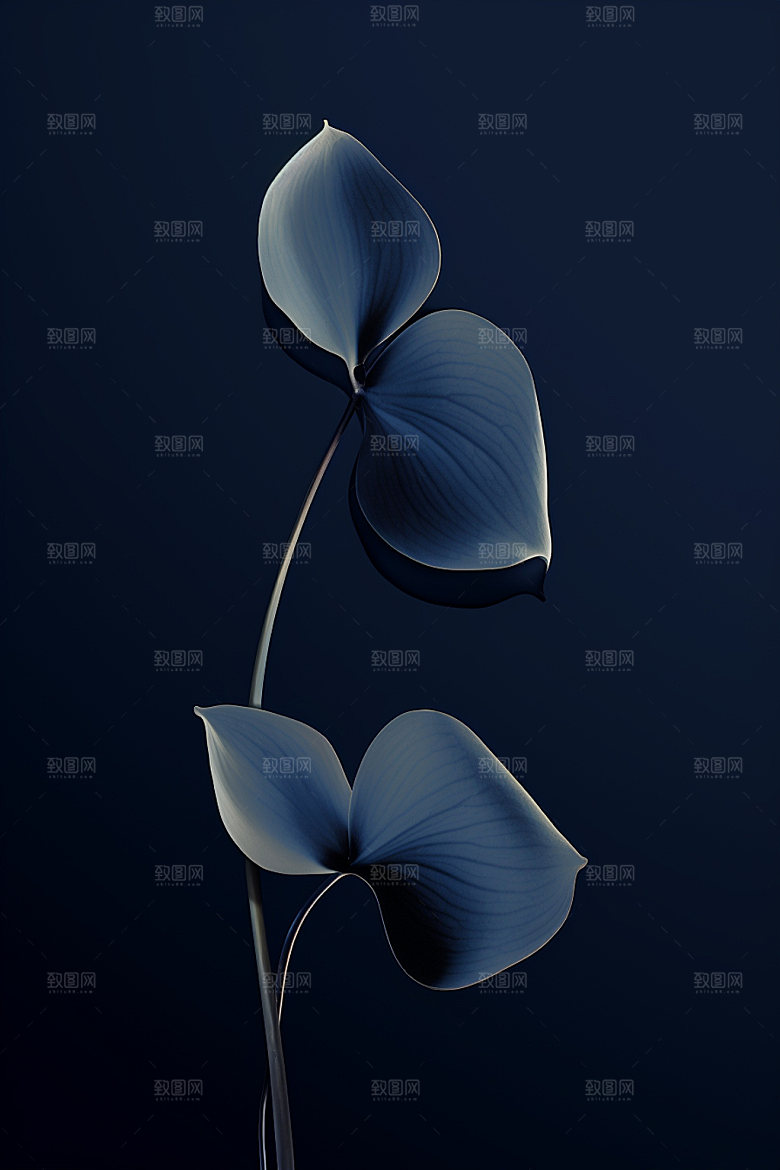 金箔树叶抽象简约装饰画