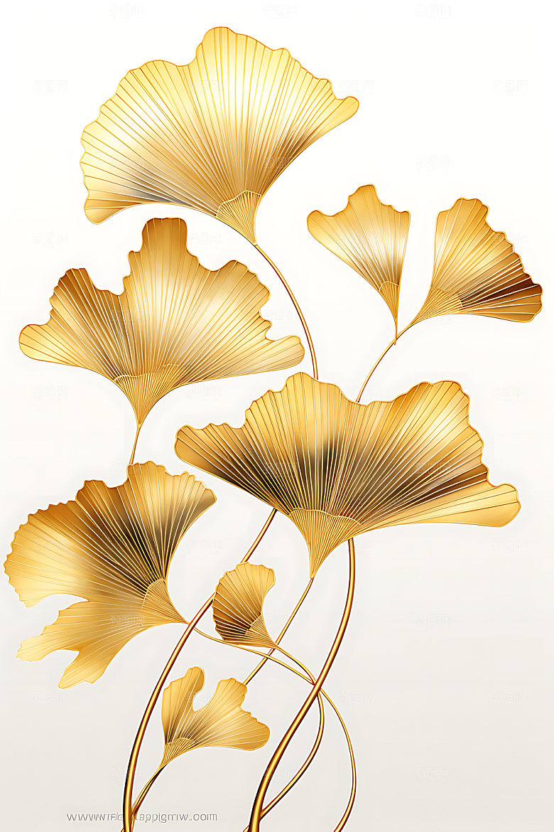 银杏立体低调奢华金箔画
