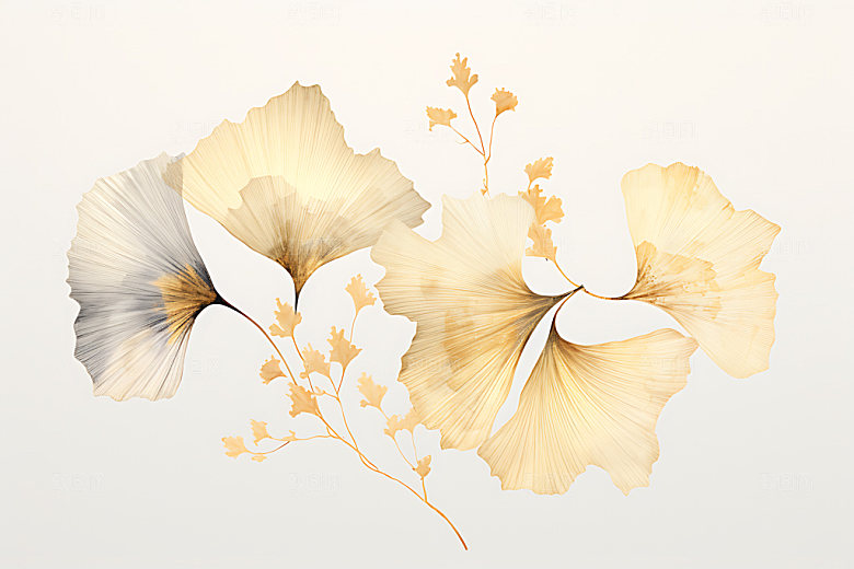 银杏秋天低调奢华金箔画