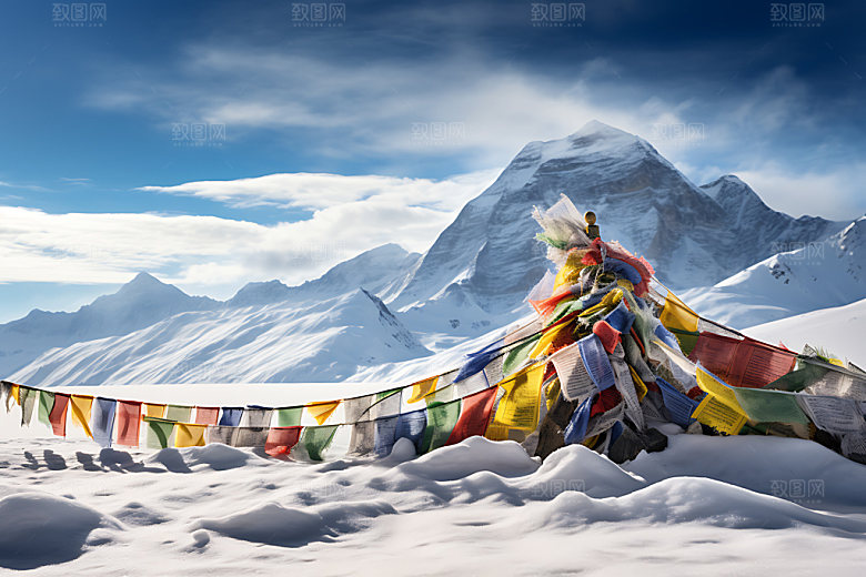 经幡高原文化摄影图