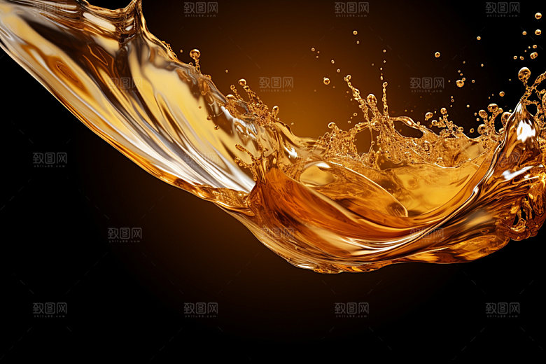 精油泼洒高清液体摄影图