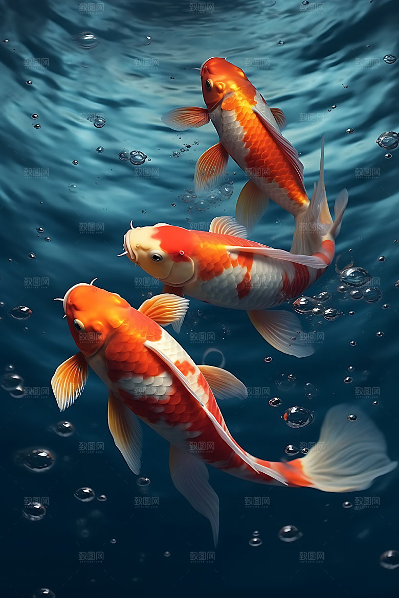 锦鲤水族高清摄影图