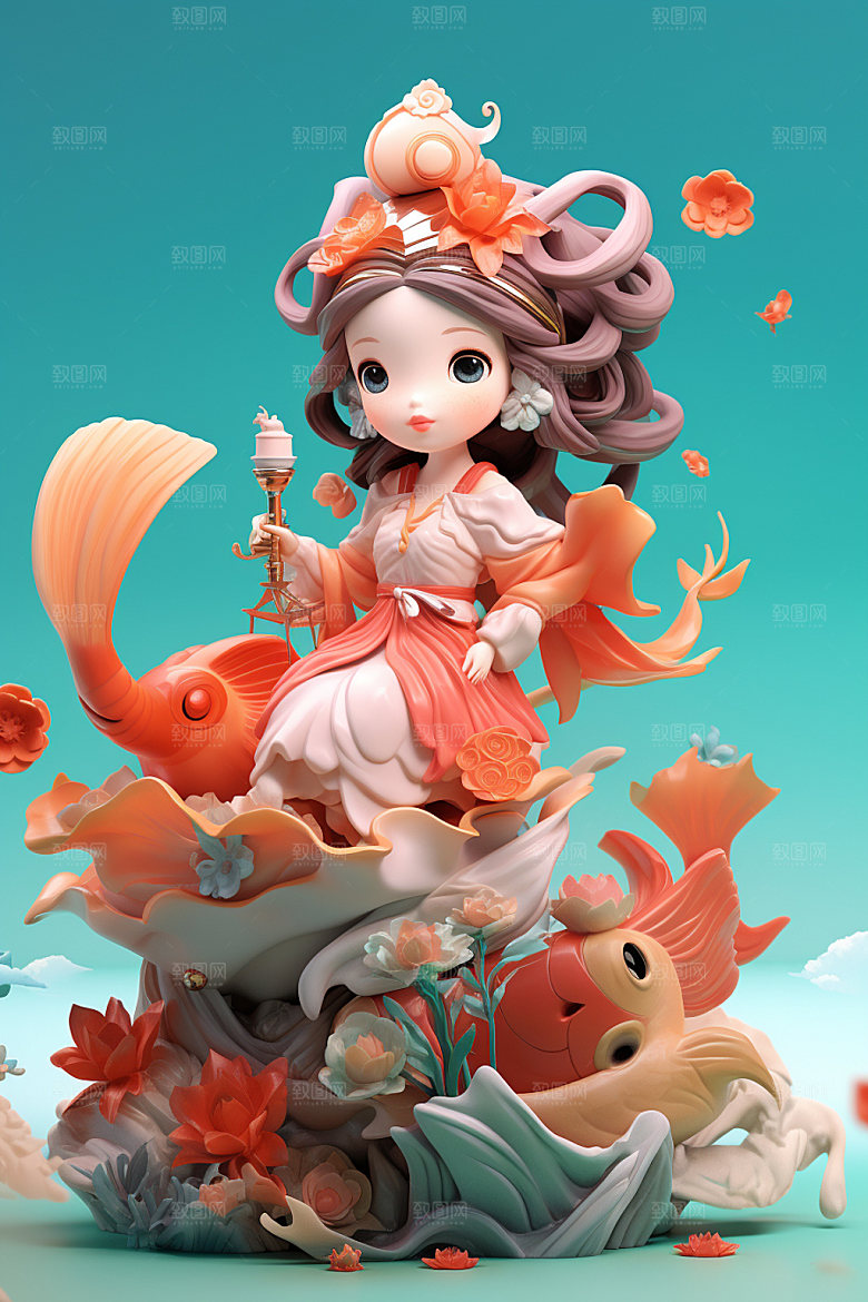 新年春节可爱唯美模型素材