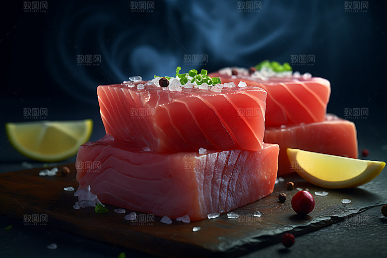 金枪鱼美食海鲜摄影图