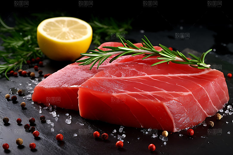金枪鱼日本料理鱼片摄影图