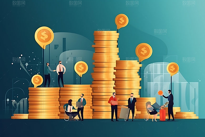金融理财元素办公素材