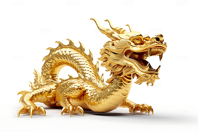 金龙蟠龙中国龙模型