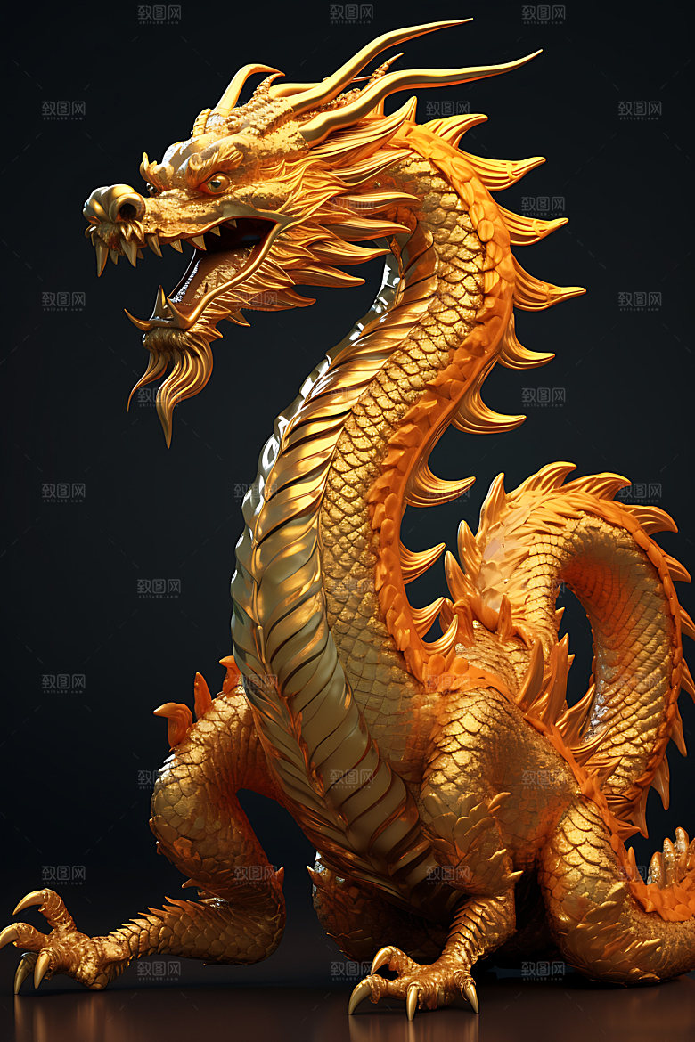 金龙金属中国龙模型