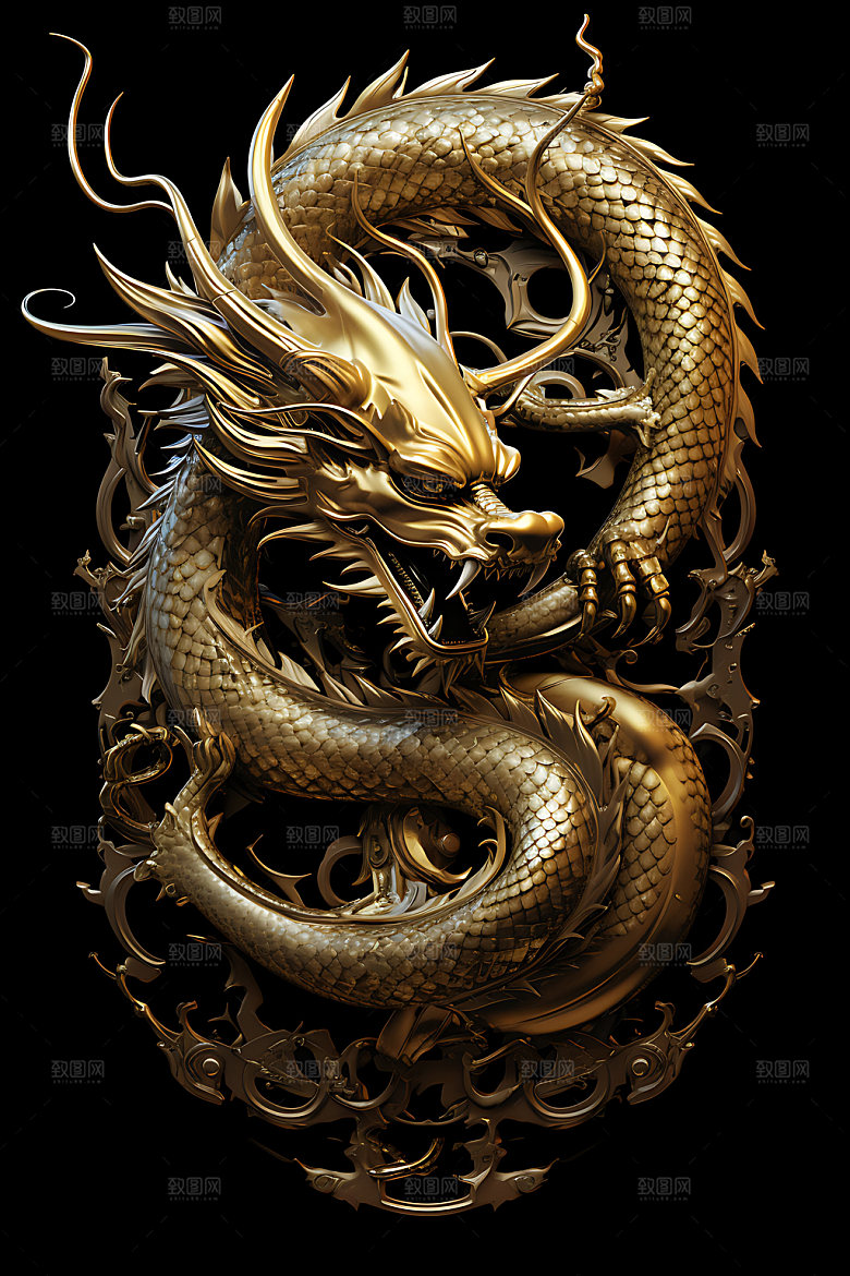 金龙质感富贵模型