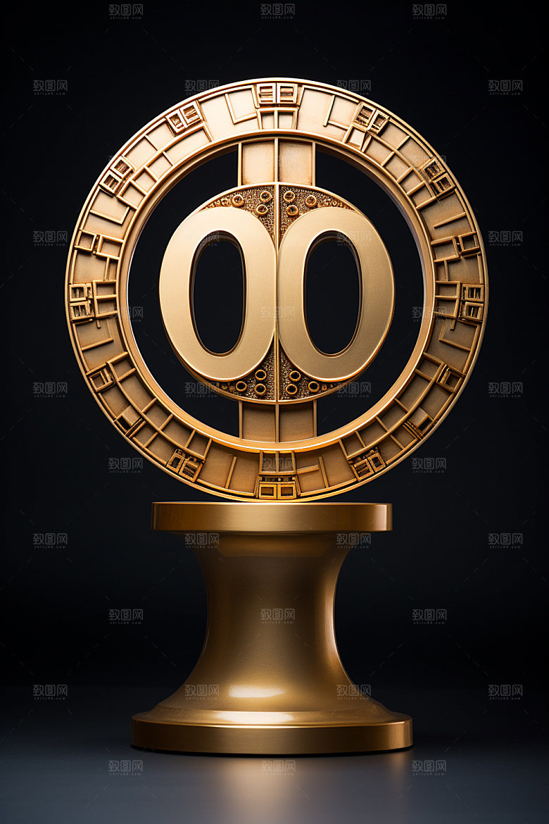 金属数字立体大气元素