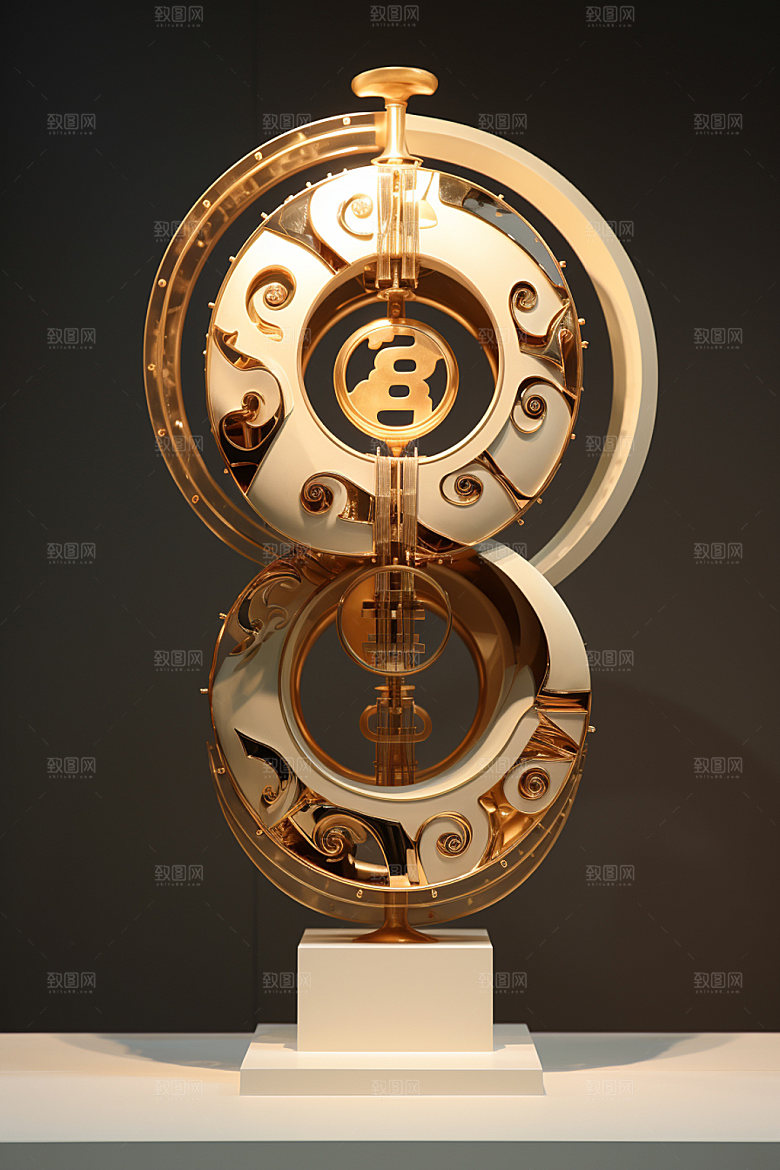 金属数字电商华丽元素