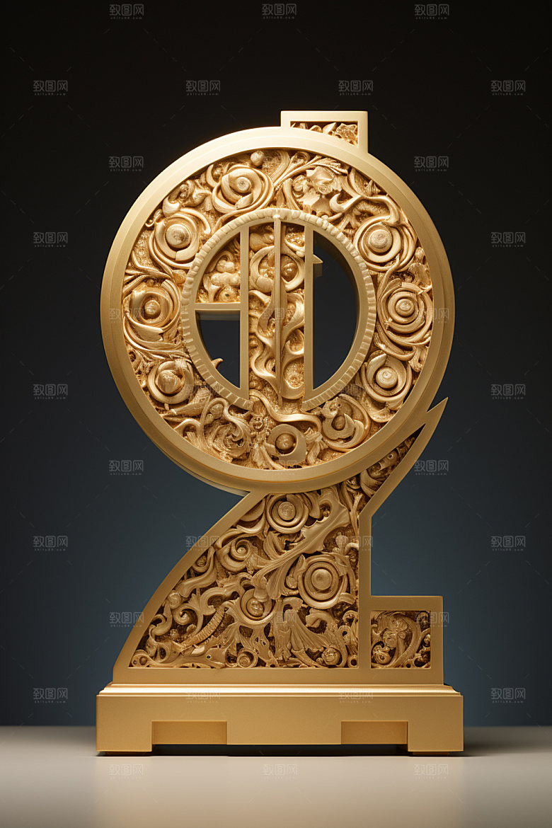 金属数字活动立体元素
