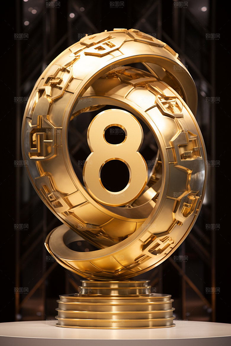 金属数字活动立体元素