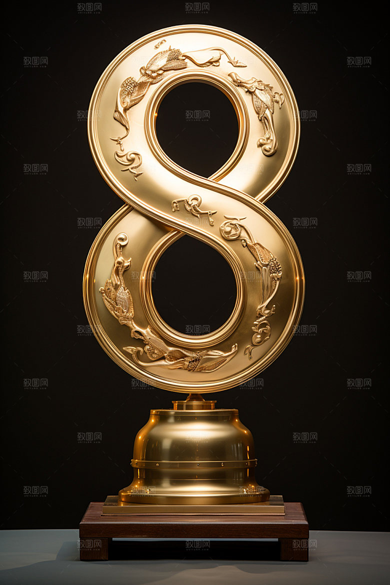 金属数字3D金色元素