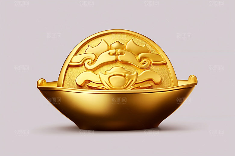 金元宝立体促销元素