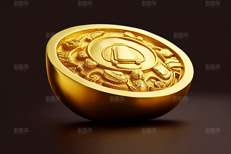 金元宝财富立体元素