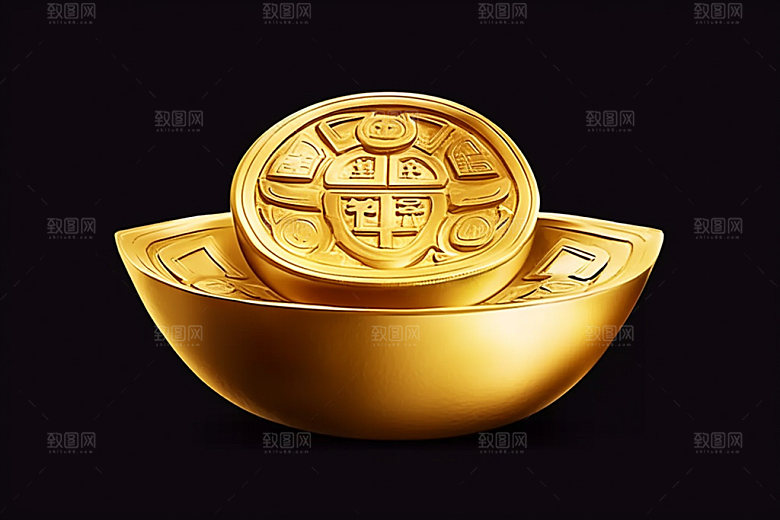 金元宝新年立体元素